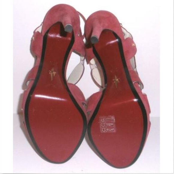 Cesare Paciotti Plexi Suede High Heels 37.5 - Picture 7 of 8